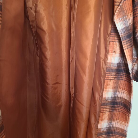 NVLT Plaid Belted Lined Trench Coat - Size Large NWT - Picture 7 of 8